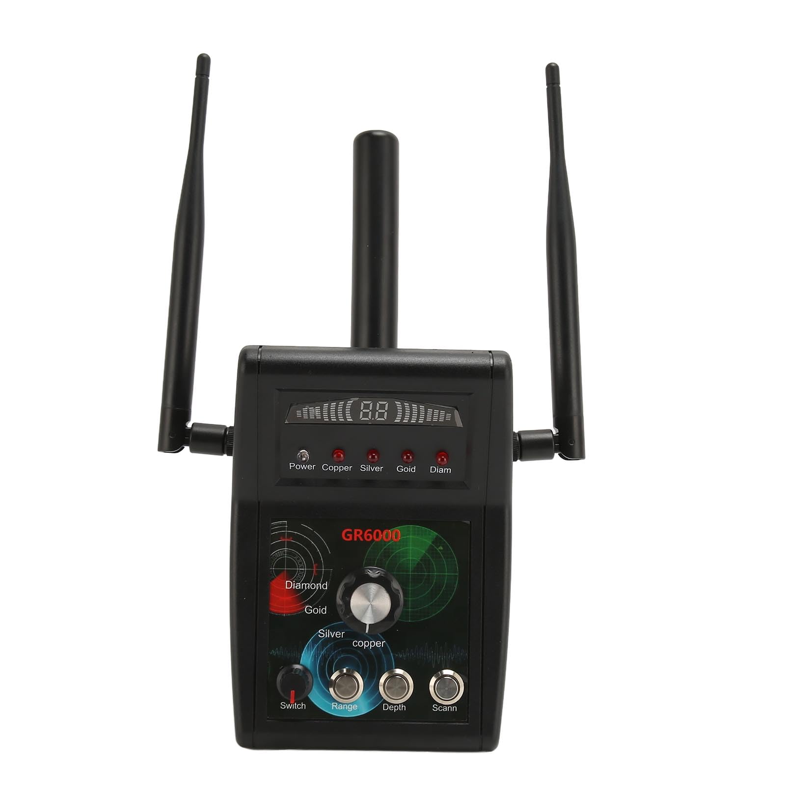 Metal Detector with 15m Depth and 1000m Range for Copper Silver Gold Treasure Hunting, Sensitive Display and Versatile Compatibility