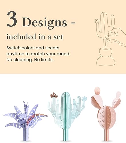 Miniatura 3 de Difusor pasivo giratorio silencioso, inalámbrico, sin agua, decoración de escritorio inspirada en origami para el hogar u oficina, regalo relajante