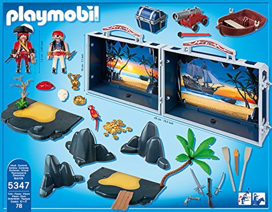 Playmobil Pirates 5347 海賊 パイレーツ Playmobil 5347 Pirate Treasure Chest, Figures - Amazon Canada