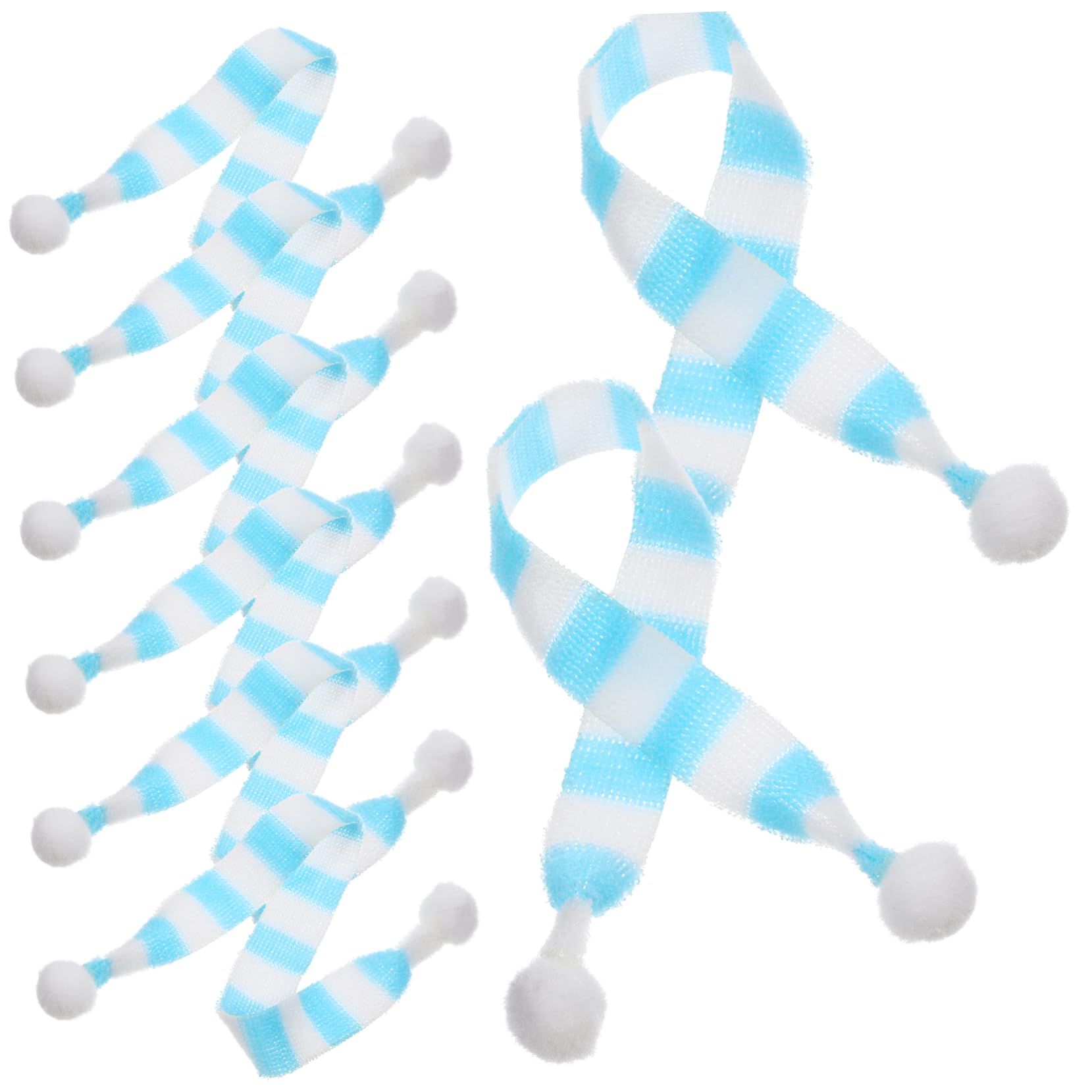 OKUMEYR Mini Doll Accessories 20pcs Mini Christmas Scarf Knitted Decorative Home Decorations