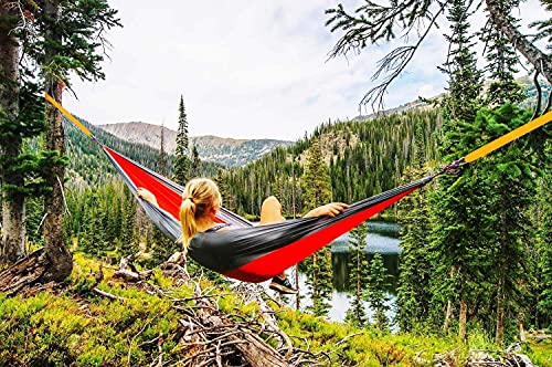 Haibro Outdoor Camping Hammock Tree Straps-Two 10 Ft Extra Long Straps Ropes Adjustable With 2 Carbine Hooks For Single Hammock And Double Hammocks -Holds 2200Lbs Heavy Duty #TOP4