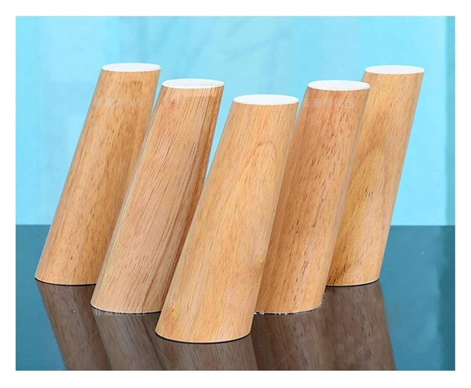 Gambe di ricambio per divano in legno massello, 11,9 cm, design conico, ideali per progetti fai da te, piedini per mobili in legno resistente, migliorano l'arredamento della casa, perfette per divani