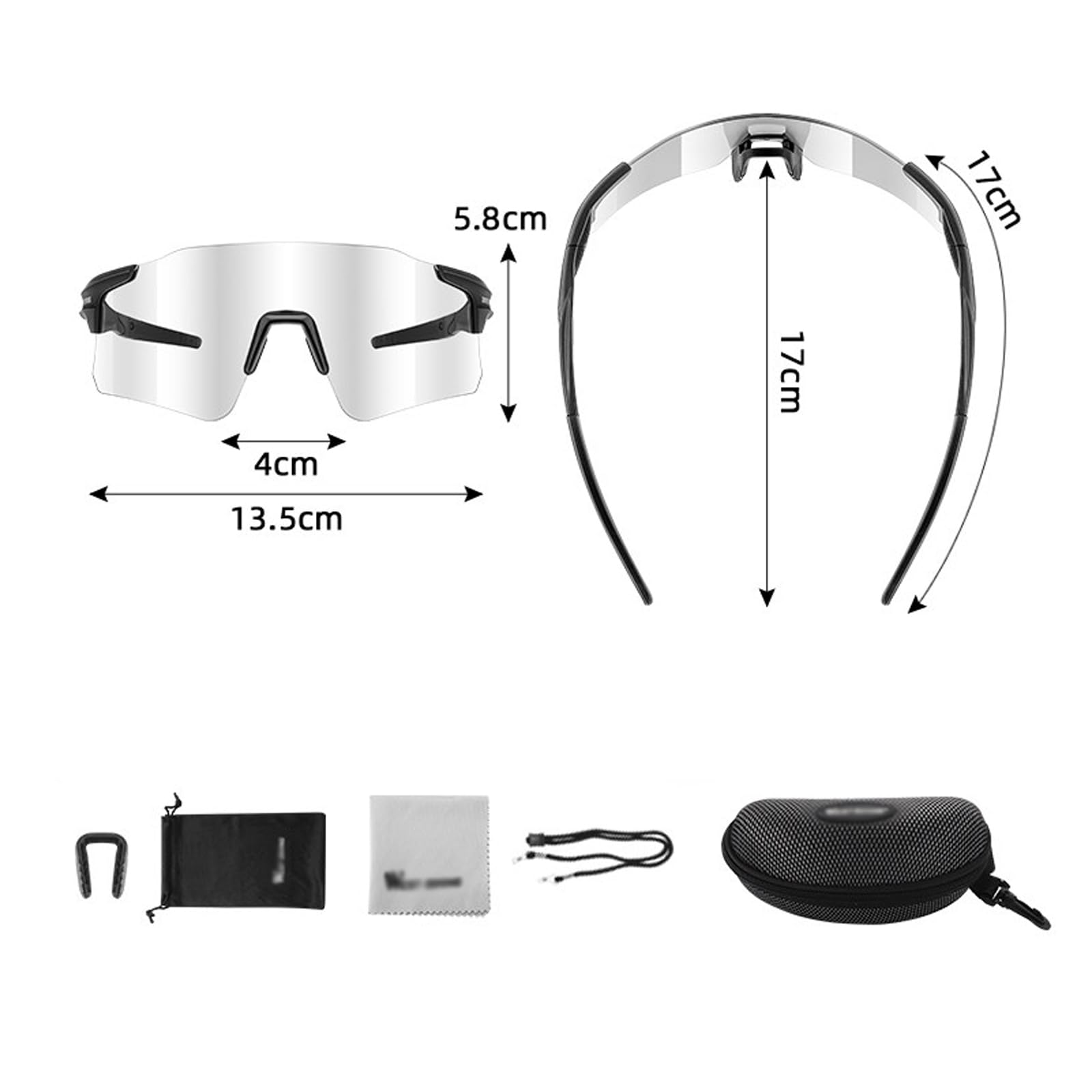 YUHANG Photochromic Cycling Glasses,Sunglasses,beschlagfrei,klare Sicht,geeignet für Radfahren,Laufen,Autofahren,Angeln,Golf und Baseball,26 g