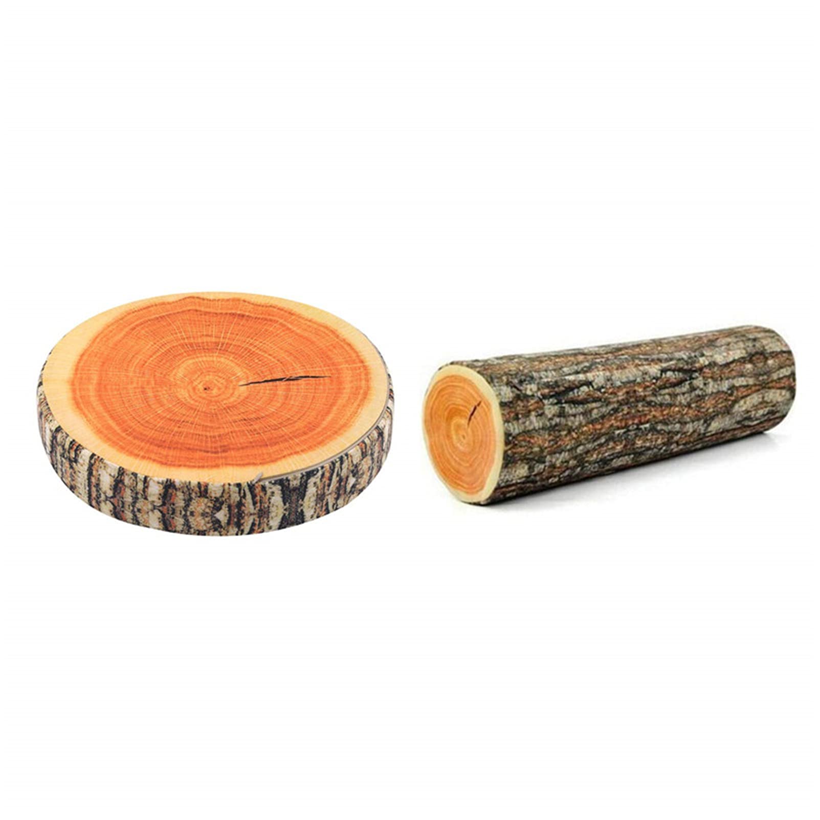 Flybloom Natural Wood Design Tree Trunk Log Cushion Soft Chair Cushion Pillows Gift Home Sofa Cushion (style1)
