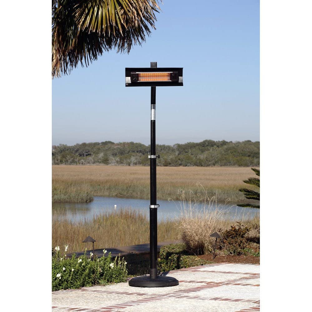 Amazon.com : Fire Sense 02678 Telescoping Offset Pole Mounted Infrared Patio  Heater With Wheels 1500 Watt Indoor Outdoor Powder Coated Steel Tip over  Protection System Cover Included - Black : Portable Outdoor