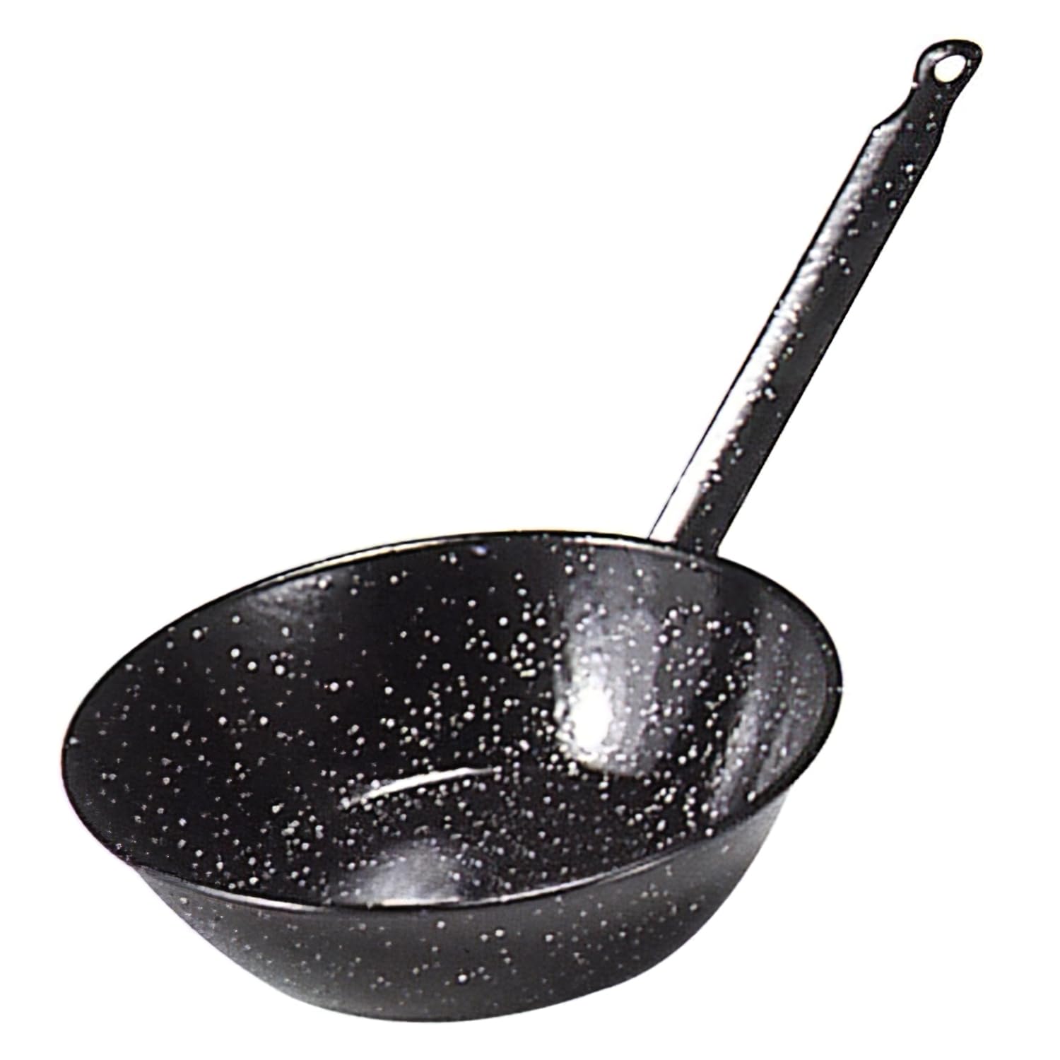 Garcima Enamelled Deep Pan with One Handle, Black, 36 cm