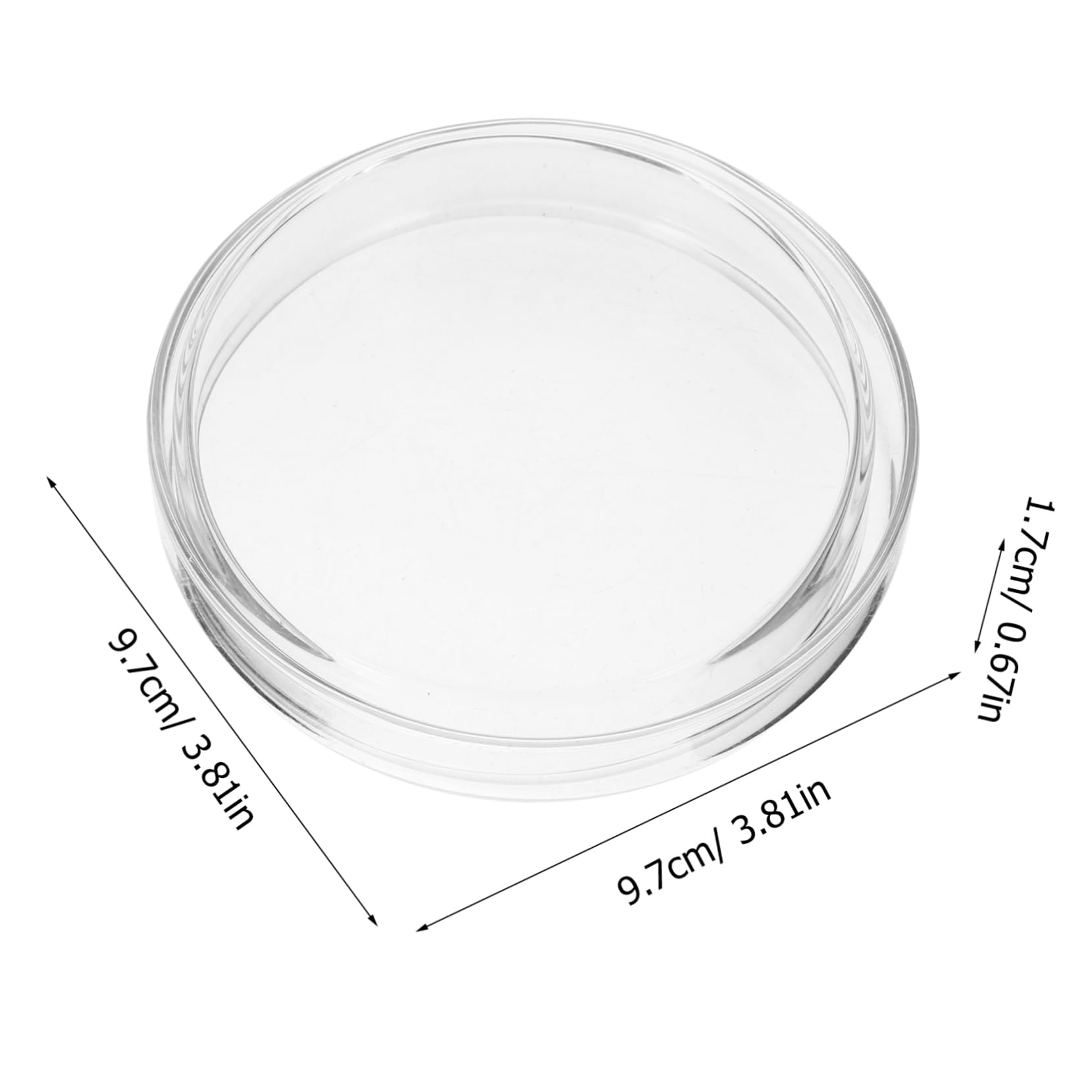 Alipis 90mm Lab Petri Dishes Set of 5 Round Culture Plates for Cell Culture Microbiology and Chemistry Experiments