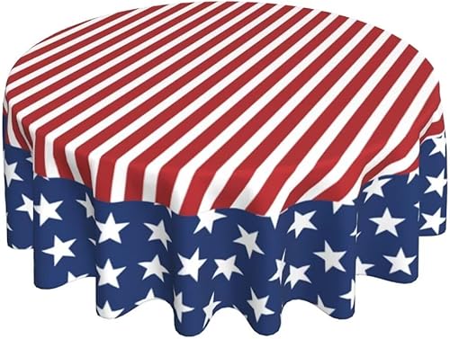 Miniatura 7 de Mantel redondo de color azul marino primaveral de 70 pulgadas, mantel de flores azul oscuro y blanco, mantel floral de poliéster para fiestas de