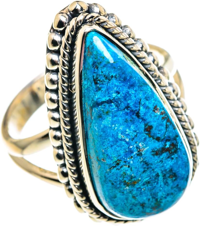 Ana Silver Co Chrysocolla Ring Size 7 (925 Sterling Silver) - Handmade Jewelry, Bohemian, Vintage RING91886