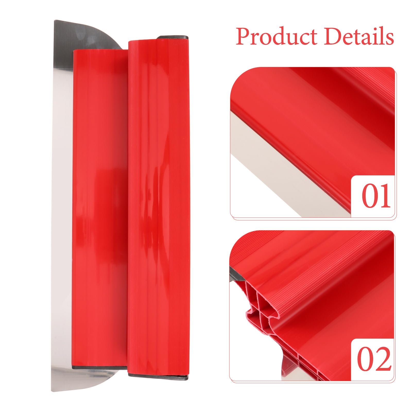 Juego de Herramientas para Paneles de Yeso Espátula Alisadora de Acero Inoxidable de 40 CM Cuchillo Portátil para Alisar Placas de Yeso Herramienta Ligera y Resistente para