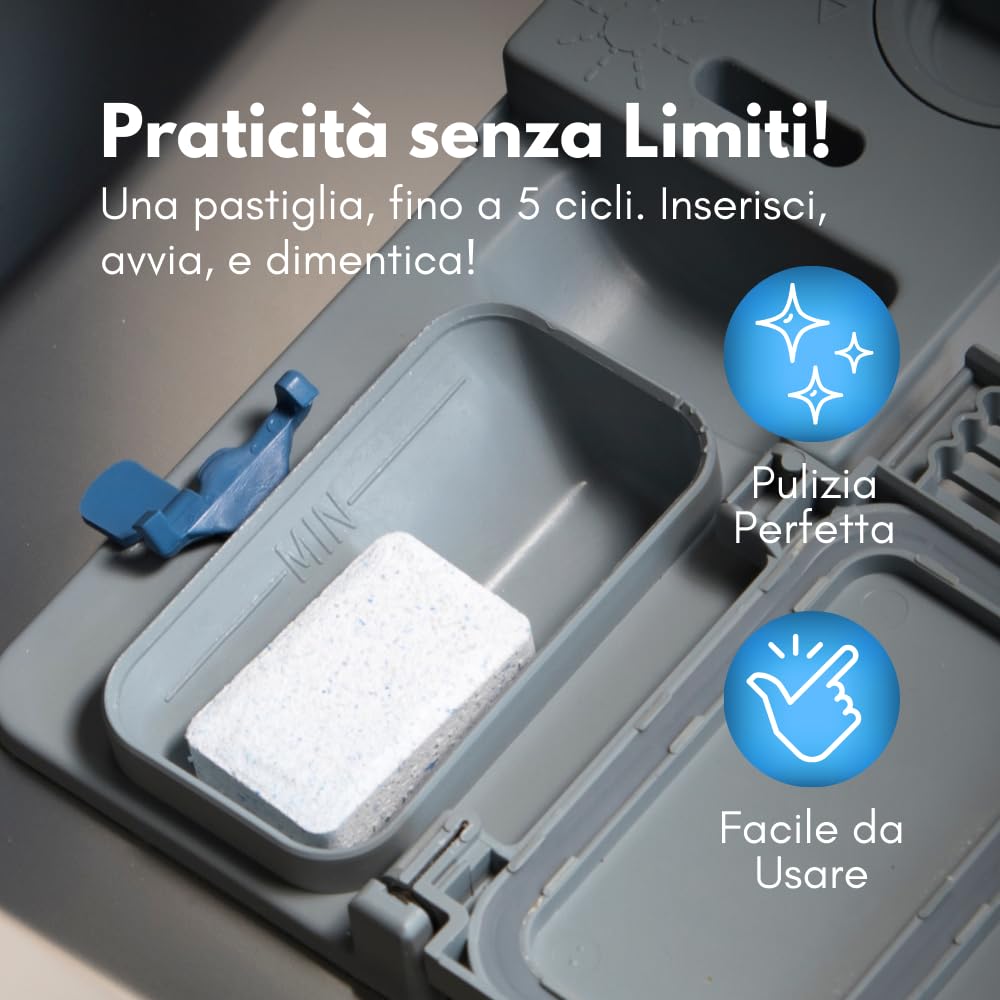 Tabs All-in-One - Pastiglie Lavastoviglie, Rimozione Completa dei Residui - 3 Pack da 100 Pastiglie