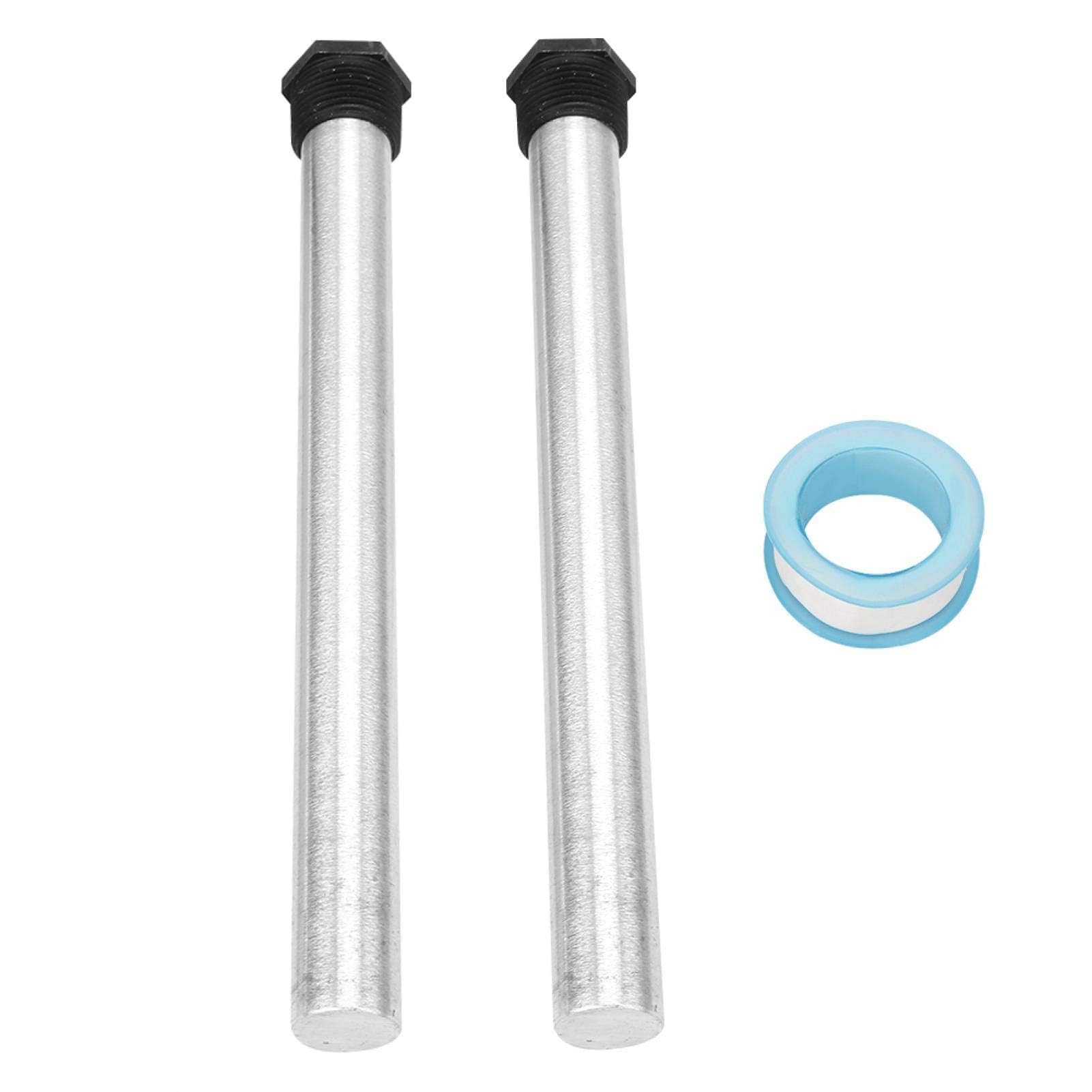 2 PCS 21 X 320 Mm Tige D'anode En Magnésium, Anode De Tige De Chauffe-Eau Pour Camping-Car Chauffe-Eau NPT3/4 Filetage Avec Ruban PTFE