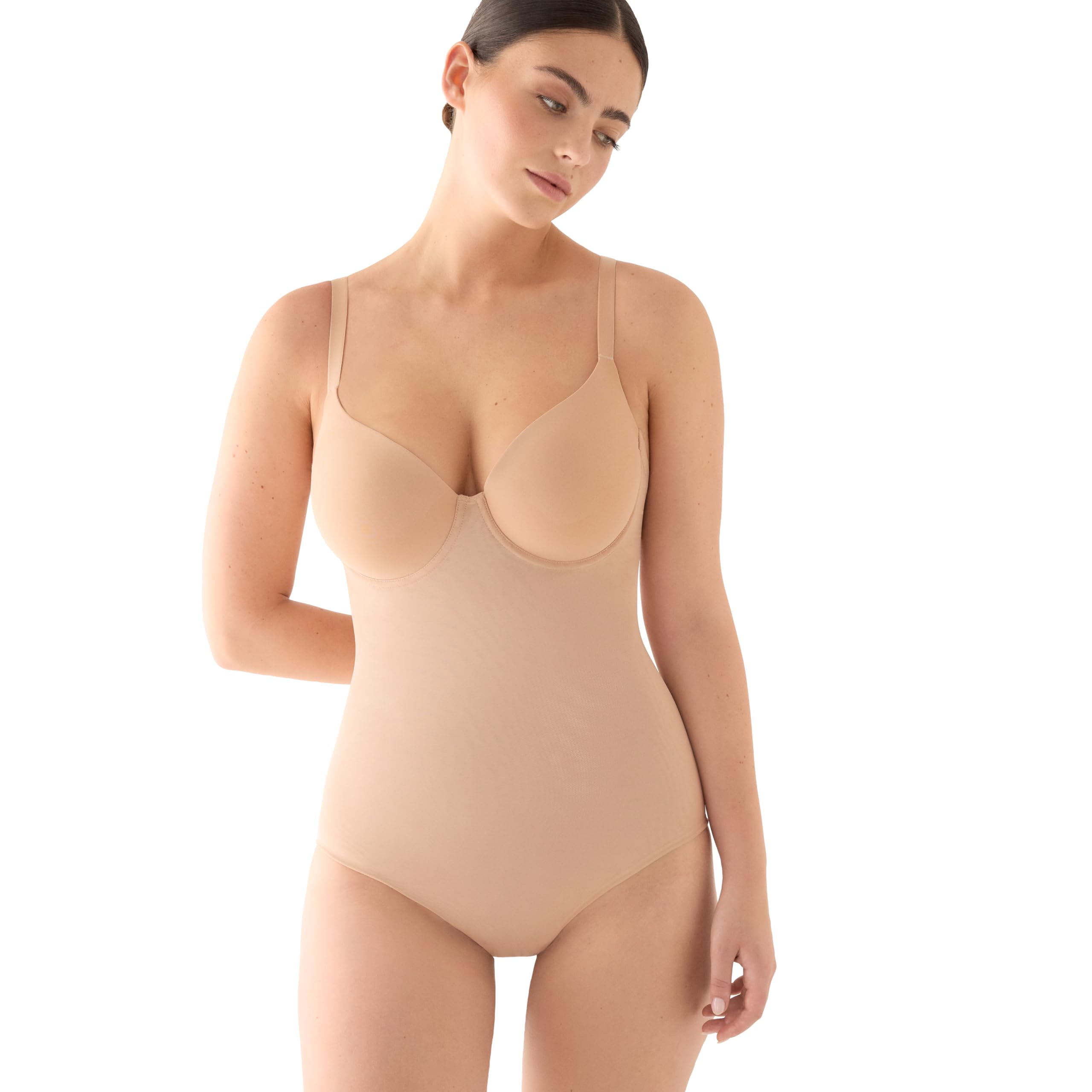 YSABEL MORA Body de Control. Colección nomarks. Control Localizado, Cuerpo en Doble Tul Transpirable que Define Cintura y Abdomen Cómodamente. Espalda Invisible sin Cierre.