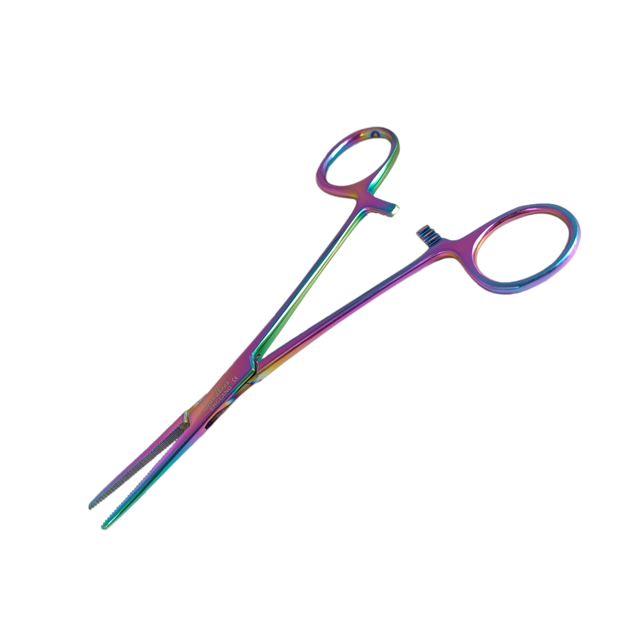 SandbrosMulti-Color Mosquito Forceps 14cm, Pet Grooming Hemostat, Surgical, Dental, Veterinary, Body Piercing, Fishing Tools 14cm Straight