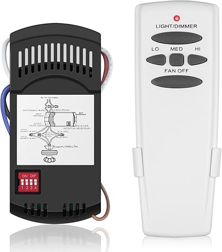 COREBAY Kit universal de control remoto para ventilador de techo, repuesto para Hampton Bay, Hunter, Harbor Breeze, Fan-HD5 L3H2010FANHD RR7079T