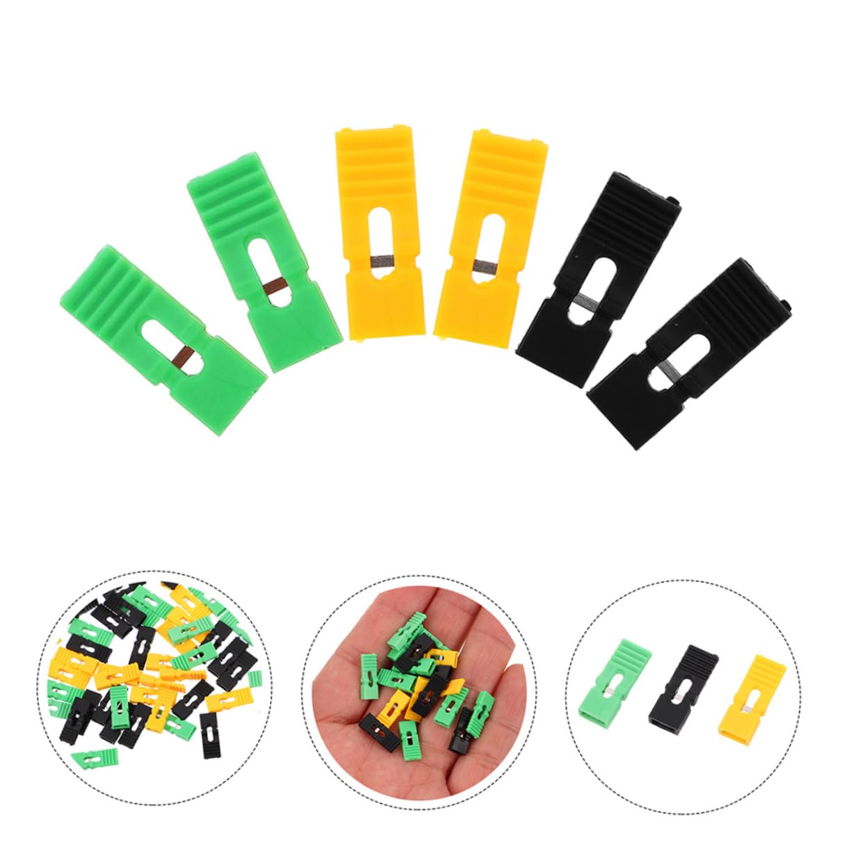 GLEAVI 30pcs Capuchons de Shunt de Court-Circuit en Plastique, Conception Ouverte et Fermée, Connexions Rapides et Déconnexions Faciles Réparation de Cartes Électroniques et Projets DIY