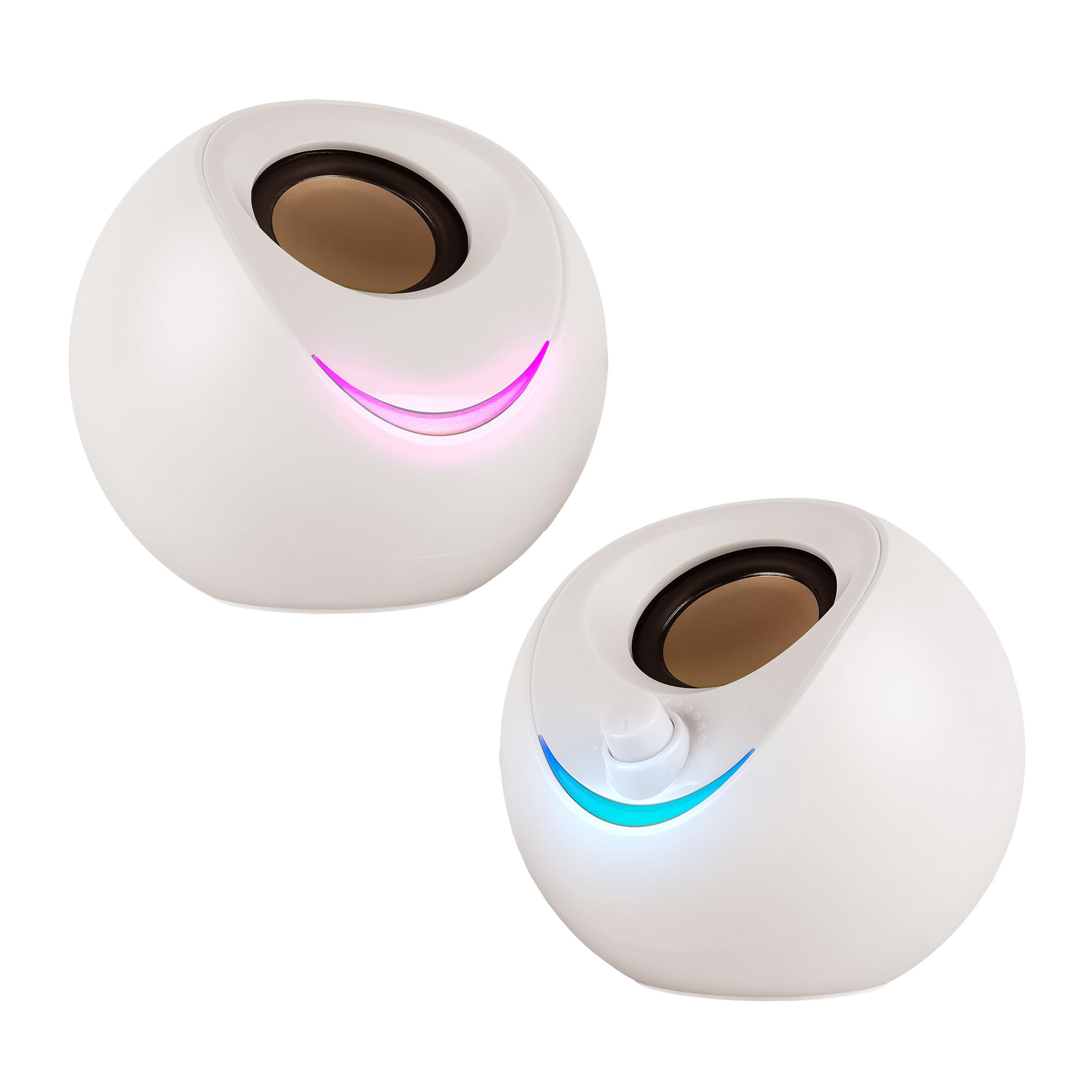 ZEBRONICS Blues 2.0 Computer Speakers, 8 Watts, 45° Elevated Drivers, Dual Passive Radiators, USB Powered, AUX, Volume Control Knob, RGB LED, for Laptops & Desktop (Beige)-image-43