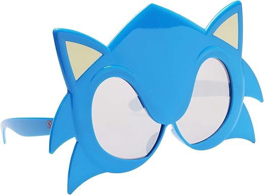 Sun-Staches Official SONIC Sunglasses, Costume Accessory, UV400 Blue Sonic Mask One Size Fits Most Kids