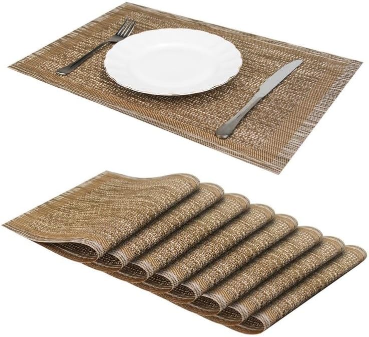 Placemats Anti-Slip Mats Western Restaurant Home Insulation Coasters Table Decorative(White-Patch Five-Pointed star4)