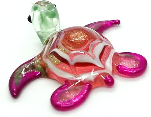 Miniatura 6 de Figuras diminutas en miniatura de tortuga, mar, animales soplados a mano, arte de vidrio soplado a mano, regalo coleccionable para decorar el hogar