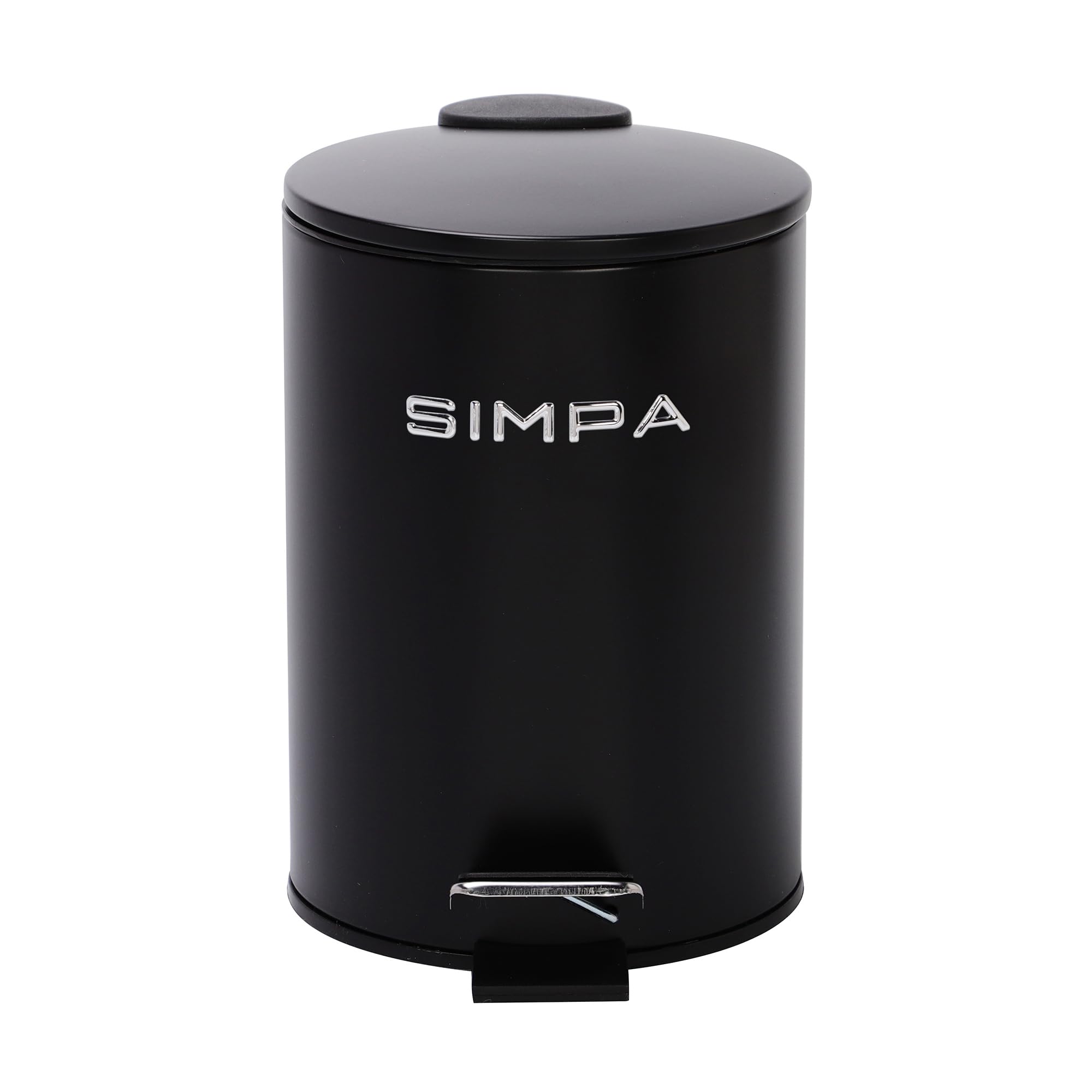 simpa 3L 3 Litre Matt Black Slim Soft-Closing Pedal Dustbin. โ image 1