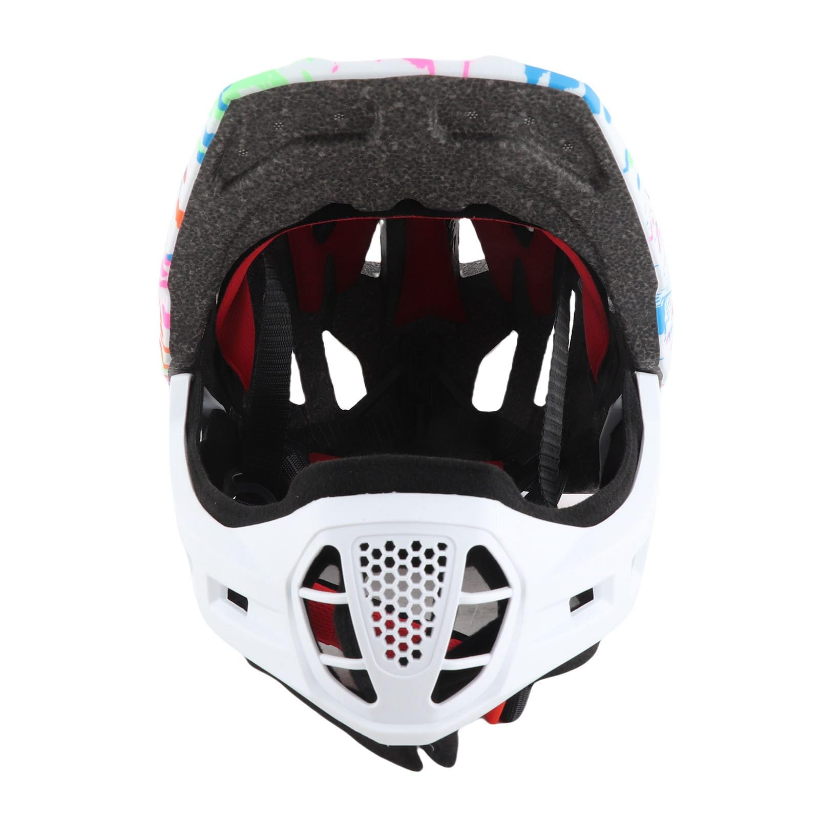 Full Face Adjustable Kids Bike Helmets, Lightweight Toddler Helmets with LED Light, Ventilation, for Sun Protection with Sponge Pad (M) — view 9