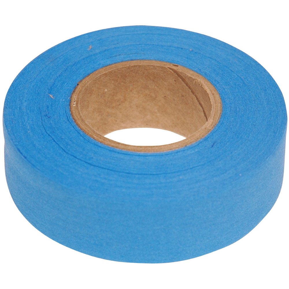 Biodegradable Flagging Tape, 1 Inch Wide x 100 Foot Roll (Blue)
