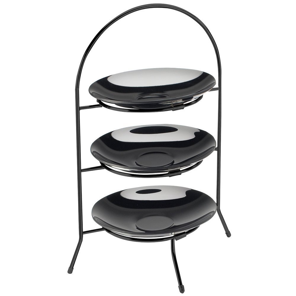 Glacier Bowl Plate Display by CAL-MIL – Large, Iron, Black, Model 977-10-13