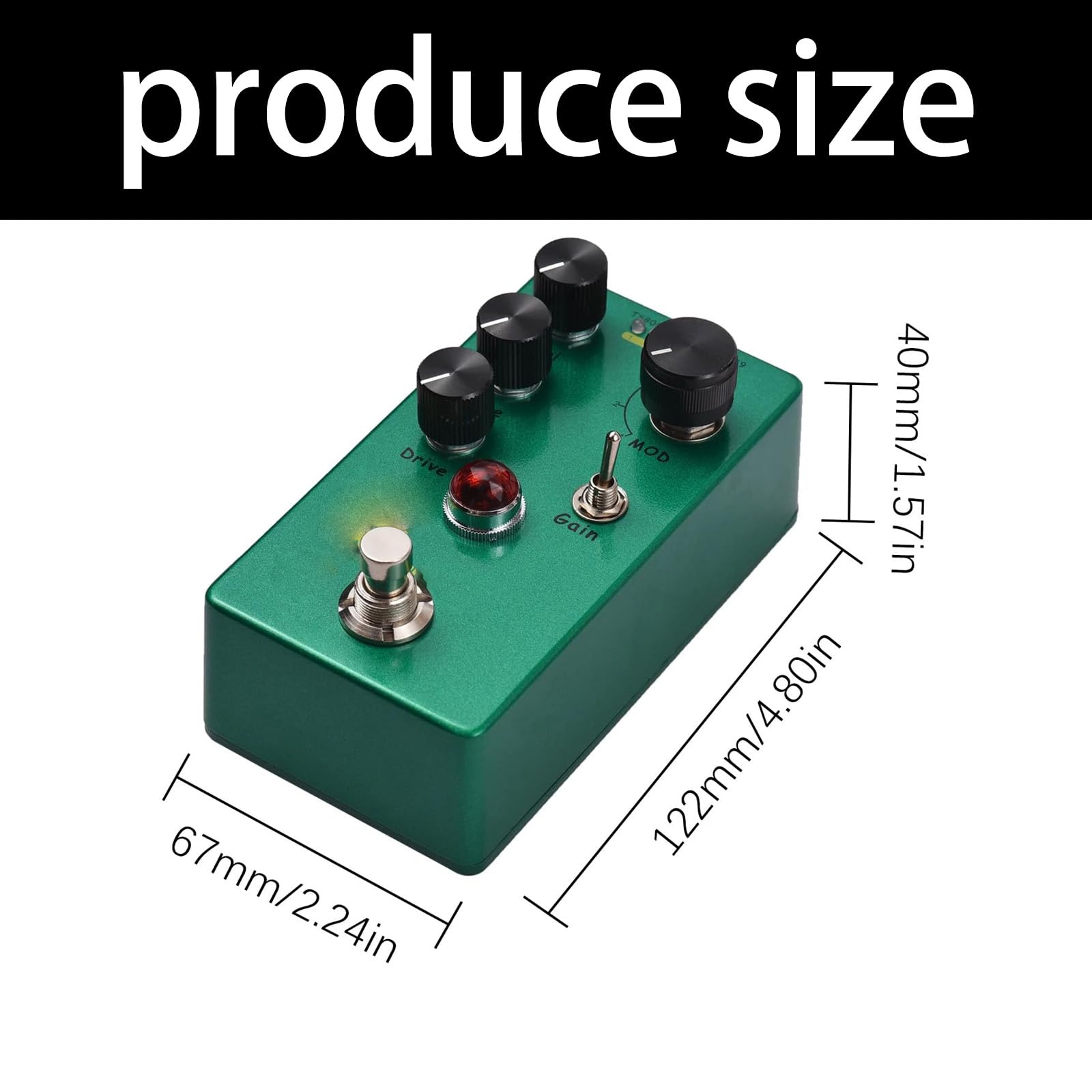 Pedale Effetti per Chitarra Professionale Pedale Effetti distorsione True Bypass Accessori per Chitarra Full Metal Shell Controller azionamento