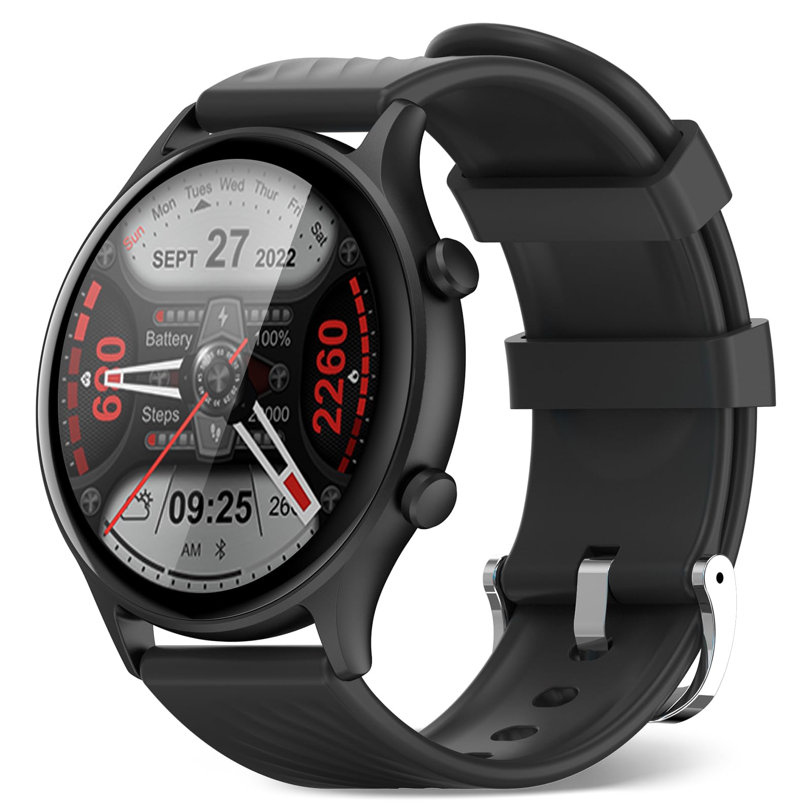 WalkerFit Smart Watches for Men - 24/7 Heart Rate Tracking & Sleep/Step Monitor, Fitness Watch with 30+ Sport Modes, Bluetooth Call, 7-Day Battery, IP67 Waterproof Android/iOS Smartwatch, Black-image-41