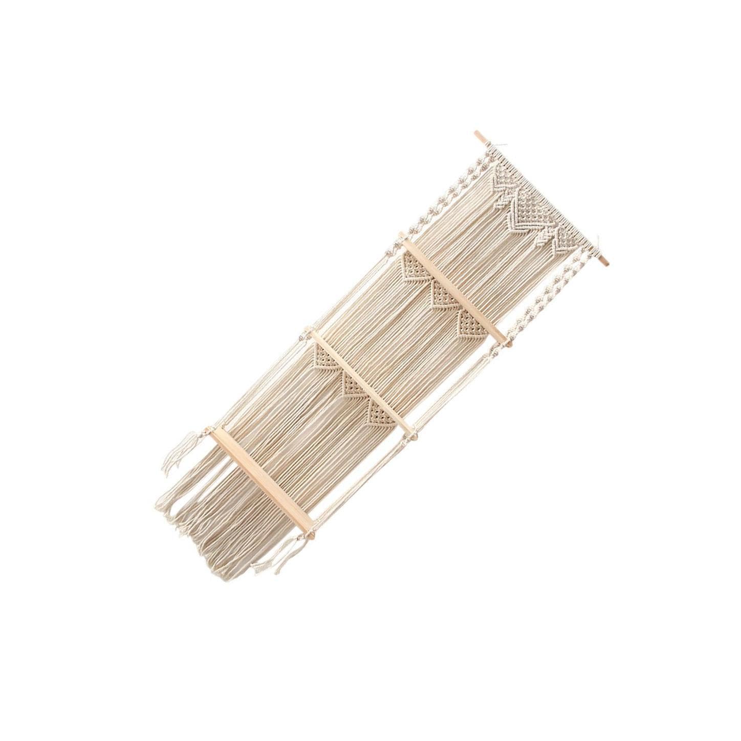 ALCXAZS Hanging Shelves For Wall Picture Frame Shelf Beautifully Designed Shelf Option Raising Aesthetic Appeal In All Spaces Macrame Wall Hanging 3 Tier