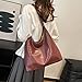 2025 Woven Leather Tote Bag for Women Top- Hobo Bags Large Capacity Soft Vegan Crossbody, Fashion Handle Shoulder Bag with Purses for Women, Red Brown