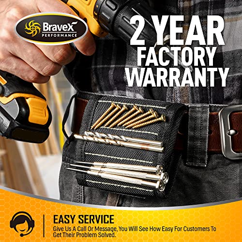 Voltstorm Magnetic Wristband - Men Women Tool Belt With 12 Strong Magnets For Holding Screws, Nails, Drill Bits - Great Gift For Men Stocking Stuffers, Handyman, Carpenter, Electrician, Framer #TOP6