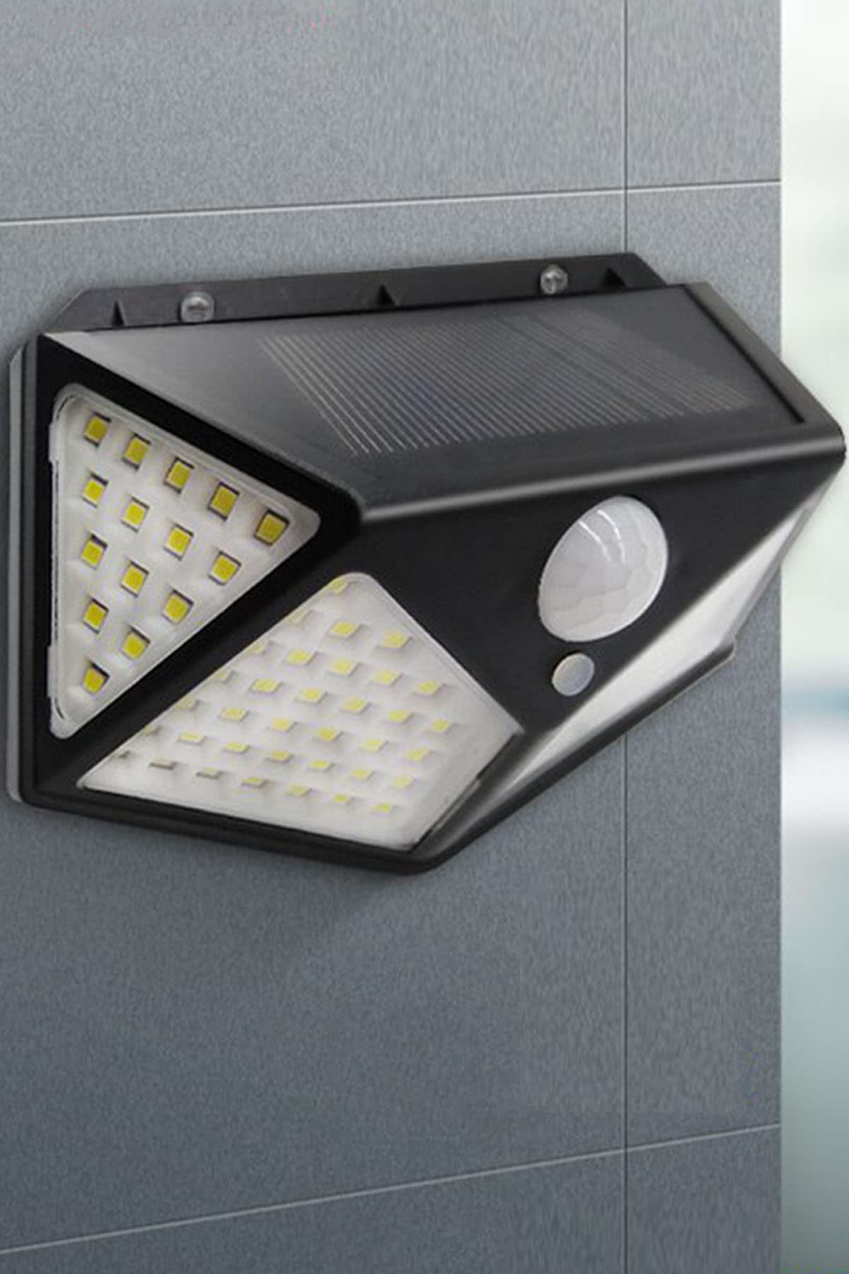 Güneş Enerjili Bahçe Lambası 100 Led Bahçe Aplik Solar Bahçe Lambası 1410