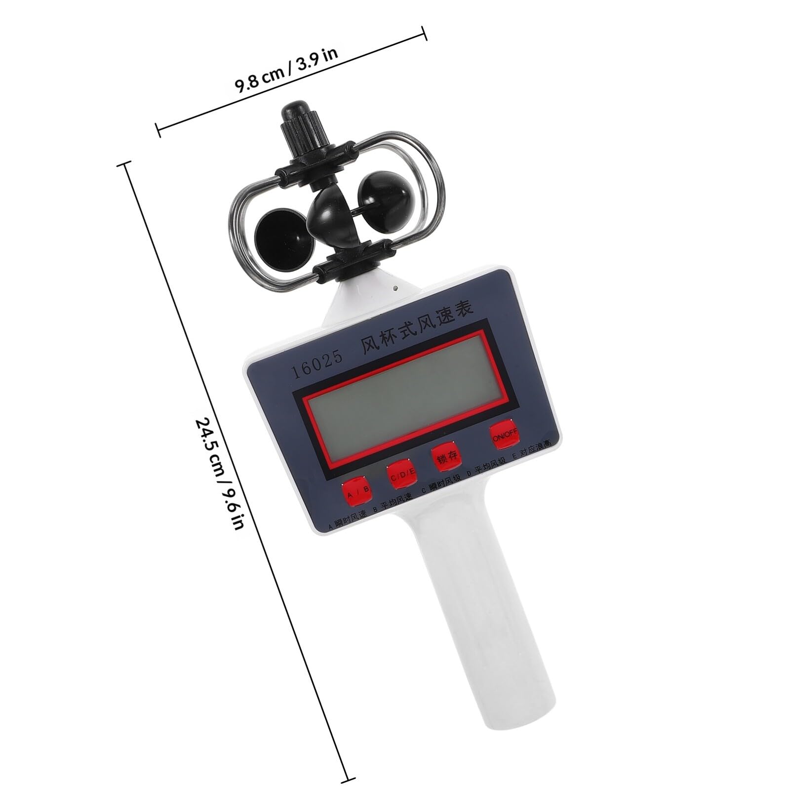 Anemometro in Plastica Professionale Portatile con Display Lcd