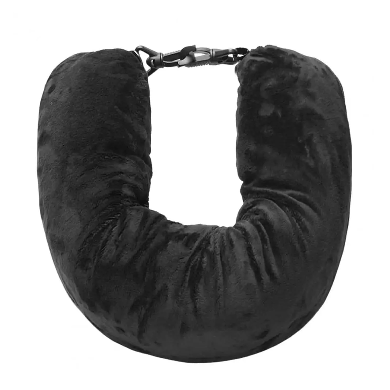 WWYYZAYC Self-filling Travel Pillow Portable Stuffable Neck Pillow for Travel with Refillable Support Cushion(Black B)