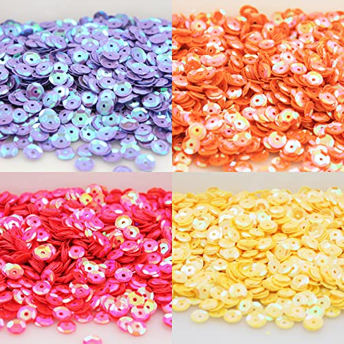 AIMEKE 30000 Stück Pailletten Basteln Set, 5 mm Pailetten mit Box, Glitzer Pailletten zum Basteln für DIY Kunsthandwerk, 24 Farben