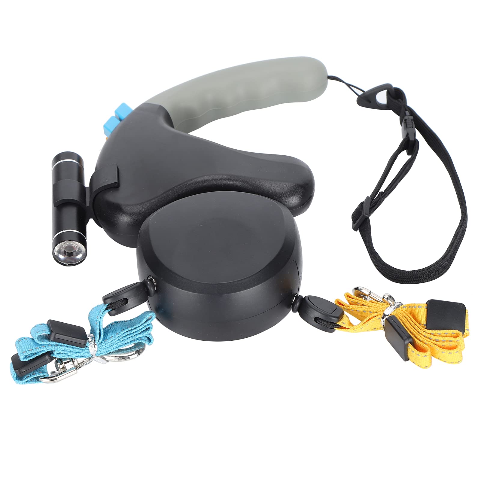 Pssopp Correa retráctil para Perros Correa retráctil Doble para Perros Correas para Caminar para Perros Correa para Mascotas para Caminar 2 Perros(Negro)