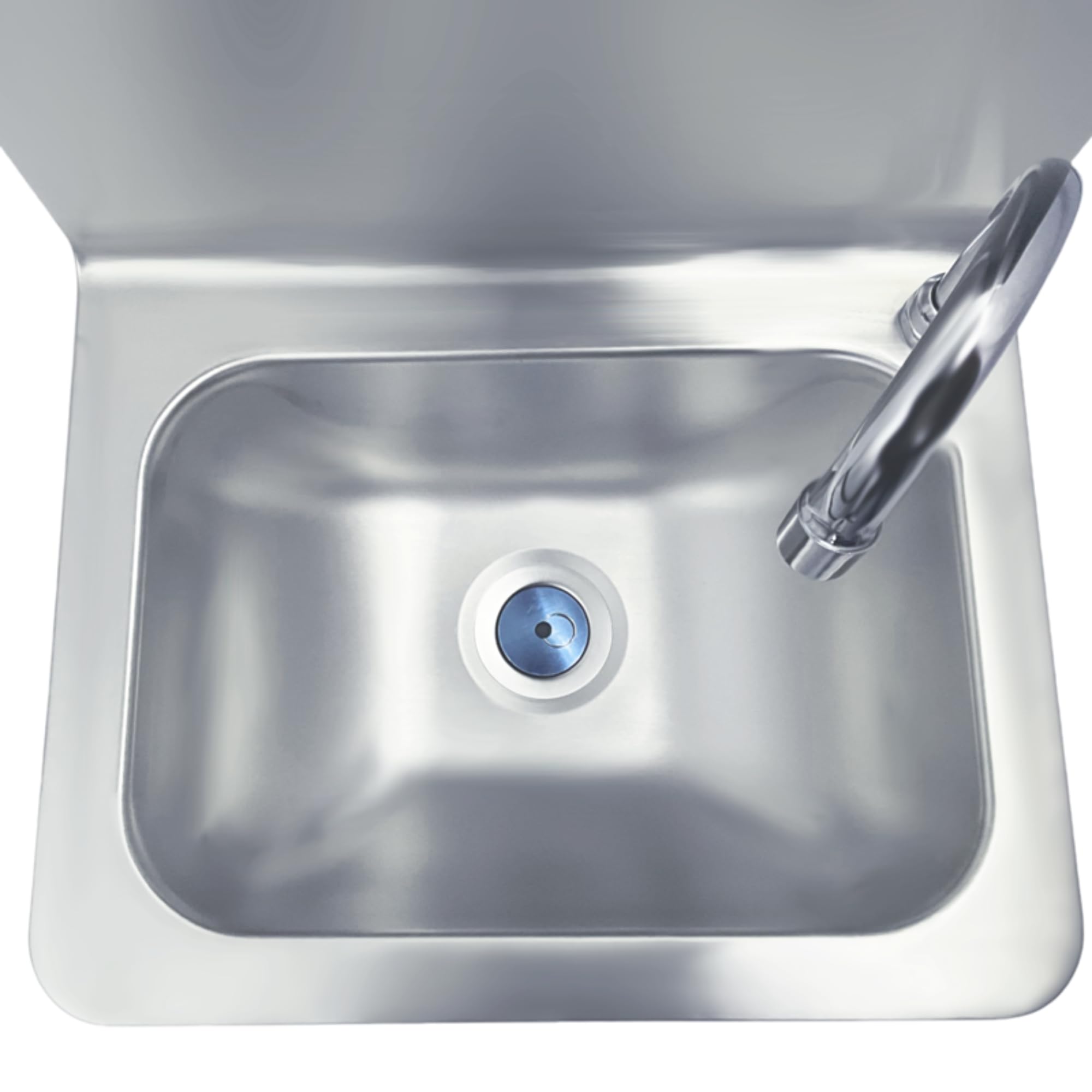 Lave-Mains INOX à Commande Fémorale avec Distributeur de Savon - sans Contact - Eau Froide – Compact