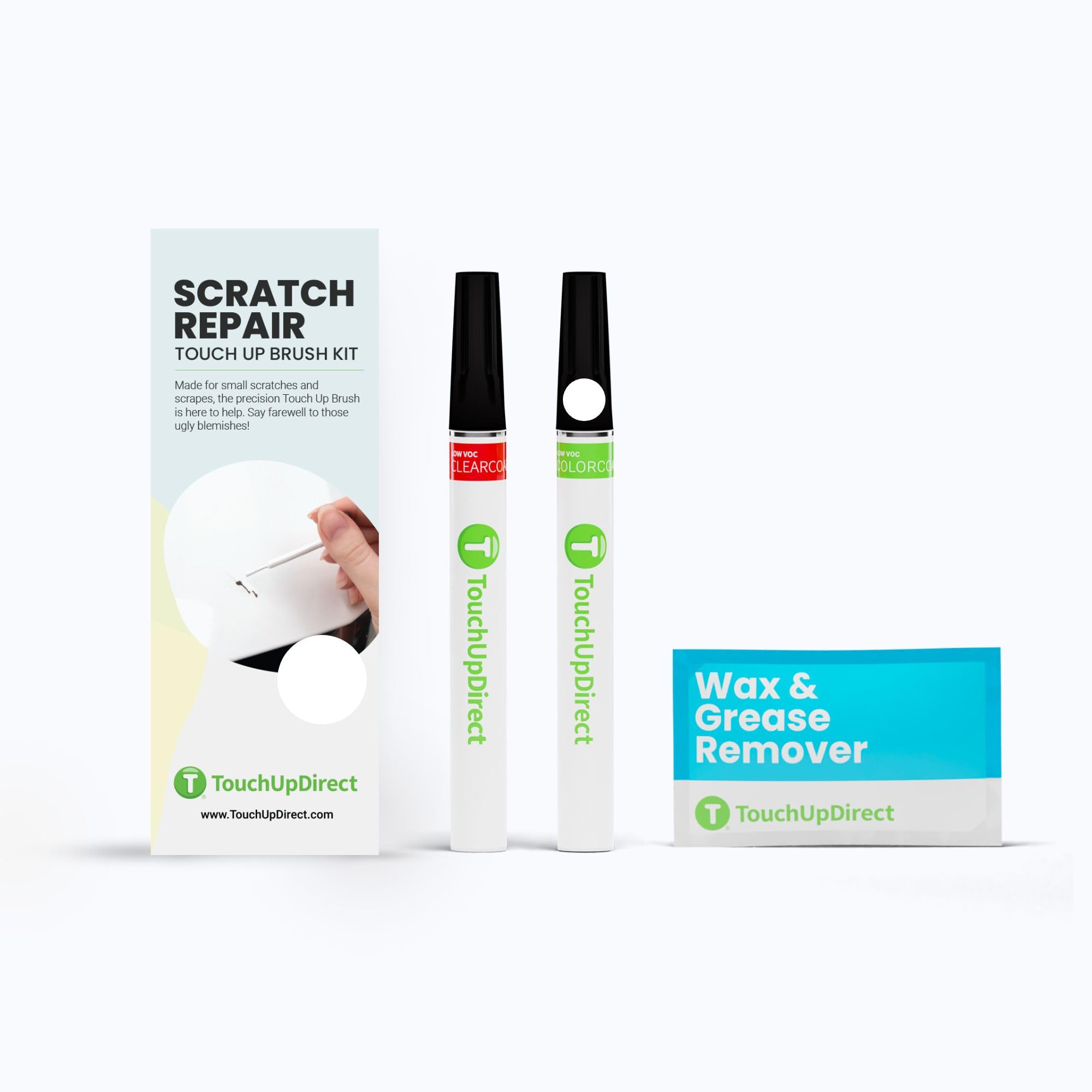 TouchUpDirect Auto Scratch Repair Brush Kit – Toyota 040 Super White Exact Match Auto Paint Kit