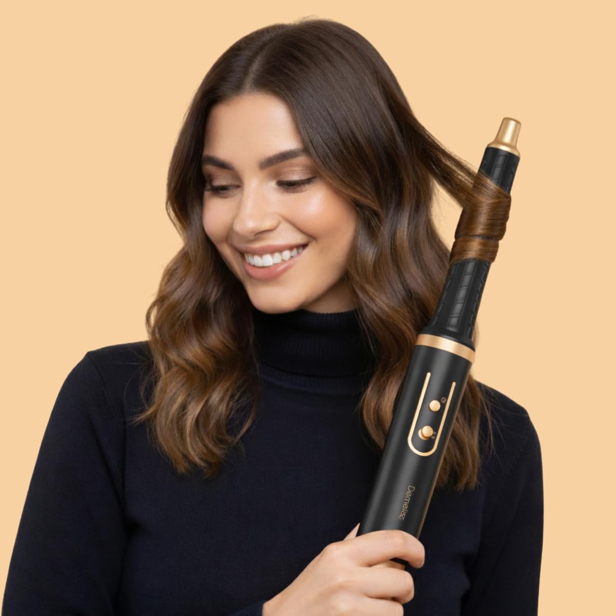 Demeliss Saint Algue – Brosse Soufflante 5 En 1 Multistyler – Sèche, Lisse, Boucle Et Coiffe – 5 Têtes Interchangeables Coanda – Revêtement Céramique – 3 Températures - Pour Tous Cheveux