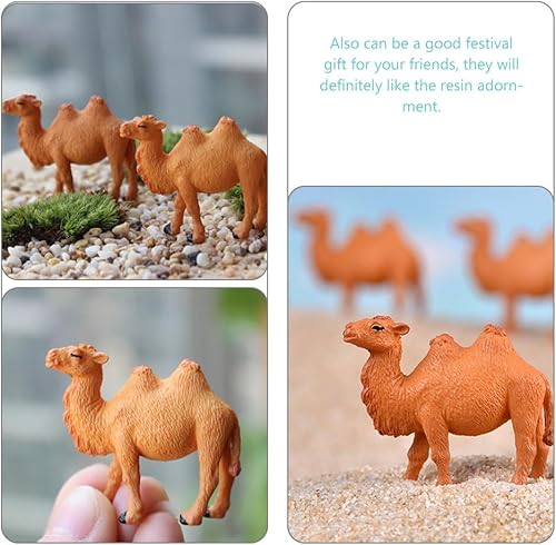 Miniatura 6 de 5 piezas de estatua de camello mini decoración de camello decoraciones en forma de camello figura de camello para el hogar, micro paisaje, camello