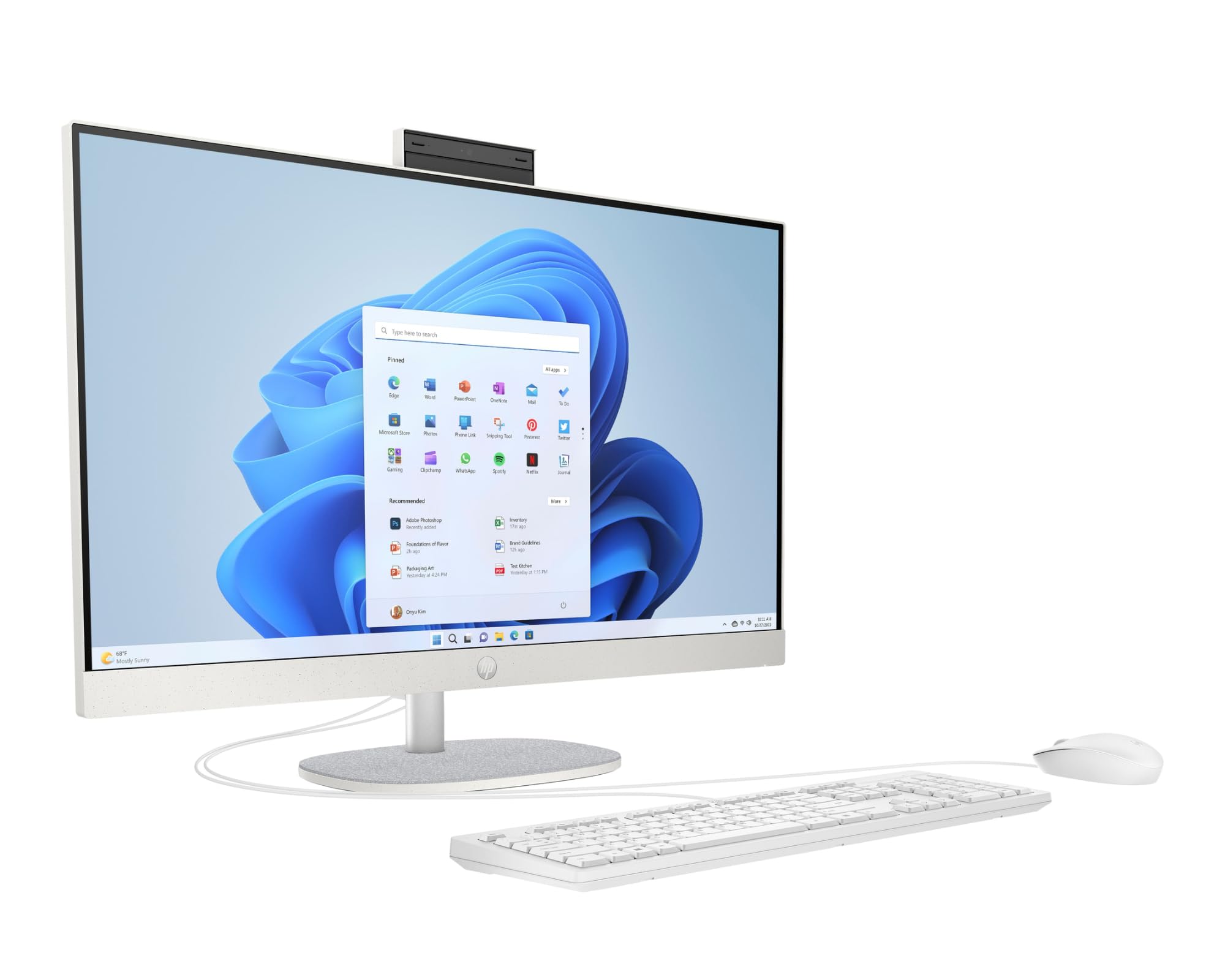 HP All-in-One PC, 68,6 cm Display, IPS-Panel, Full HD, AMD Ryzen 5 Prozessor, Modell 7520U, Kerne 4, (A07U7EA#ABD)