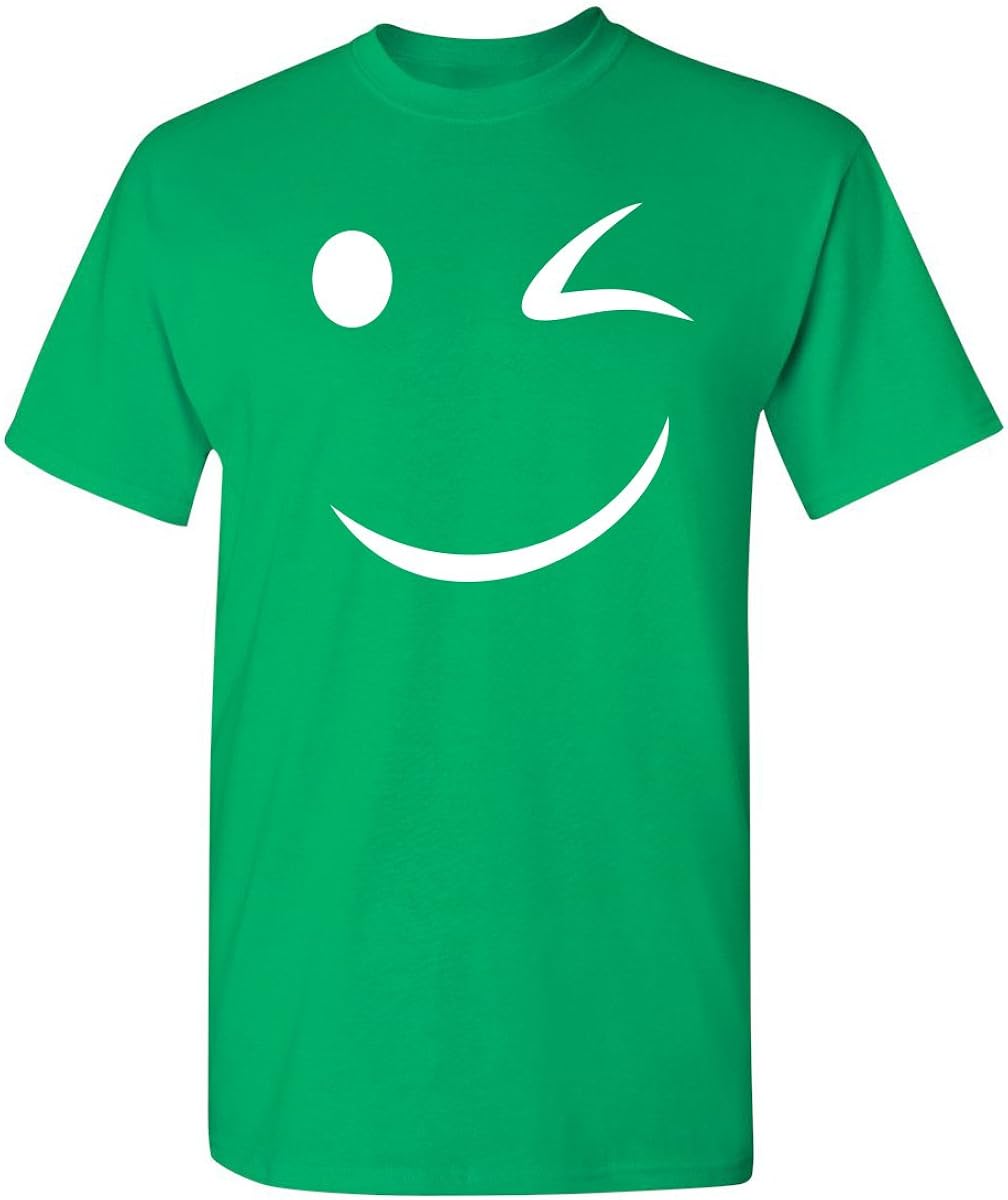 Wink Smile Mens Adult Humor Graphic Novelty Sarcastic Funny T Shirt
