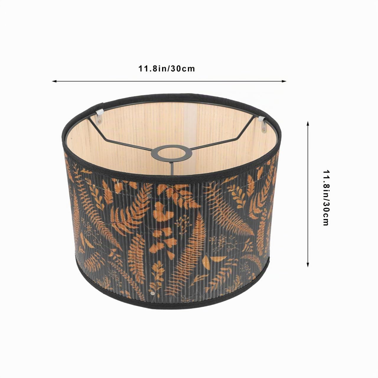 Angoily Paralume in Rattan Tessuto, Rattan Paralume Retro in Vimini, Paralume Coperta Sospensione Tessuto per Lampadari Tavolo Lampade Da Scrivania