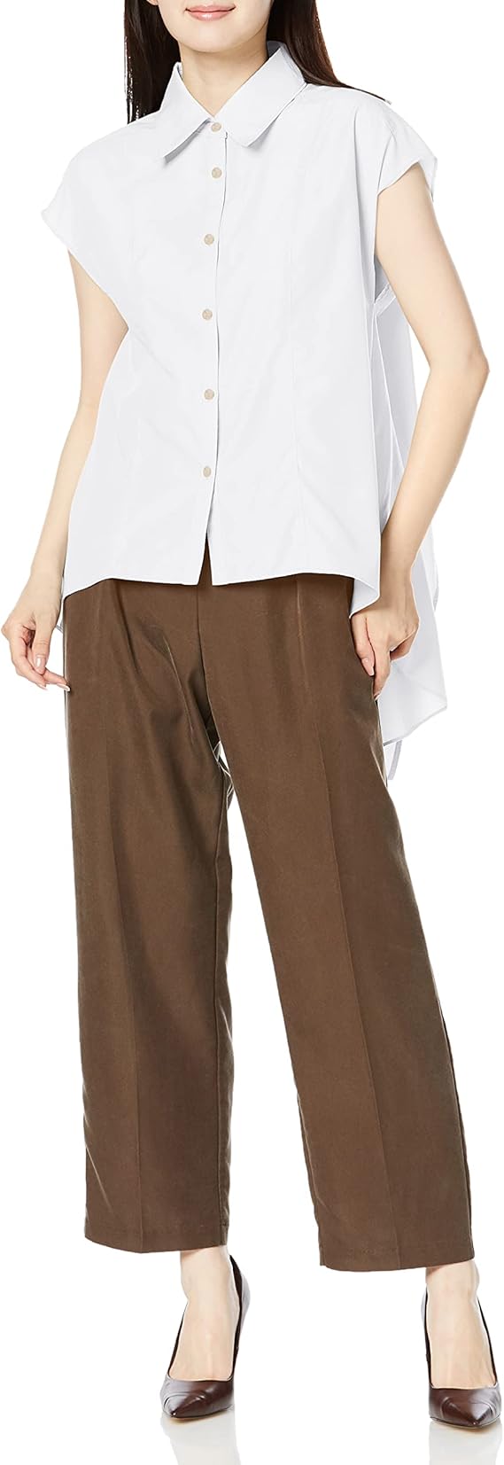 Lily Brown コットン刺繍フレアワンピース ネイビー