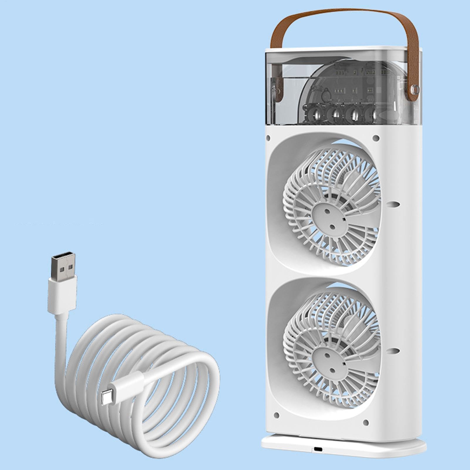 Towers Ventilatore a torre da tavolo | 3 velocità 7 colori luce con