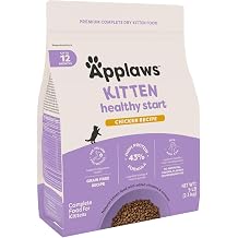Applaws Kitten Healthy Start Chicken Grain Free Dry Food 5 lb Bag | High Quality Protein, Complete & Balanced, DHA & EPA for Brain Development, Added Vitamins & Minerals for Growth, No Fillers