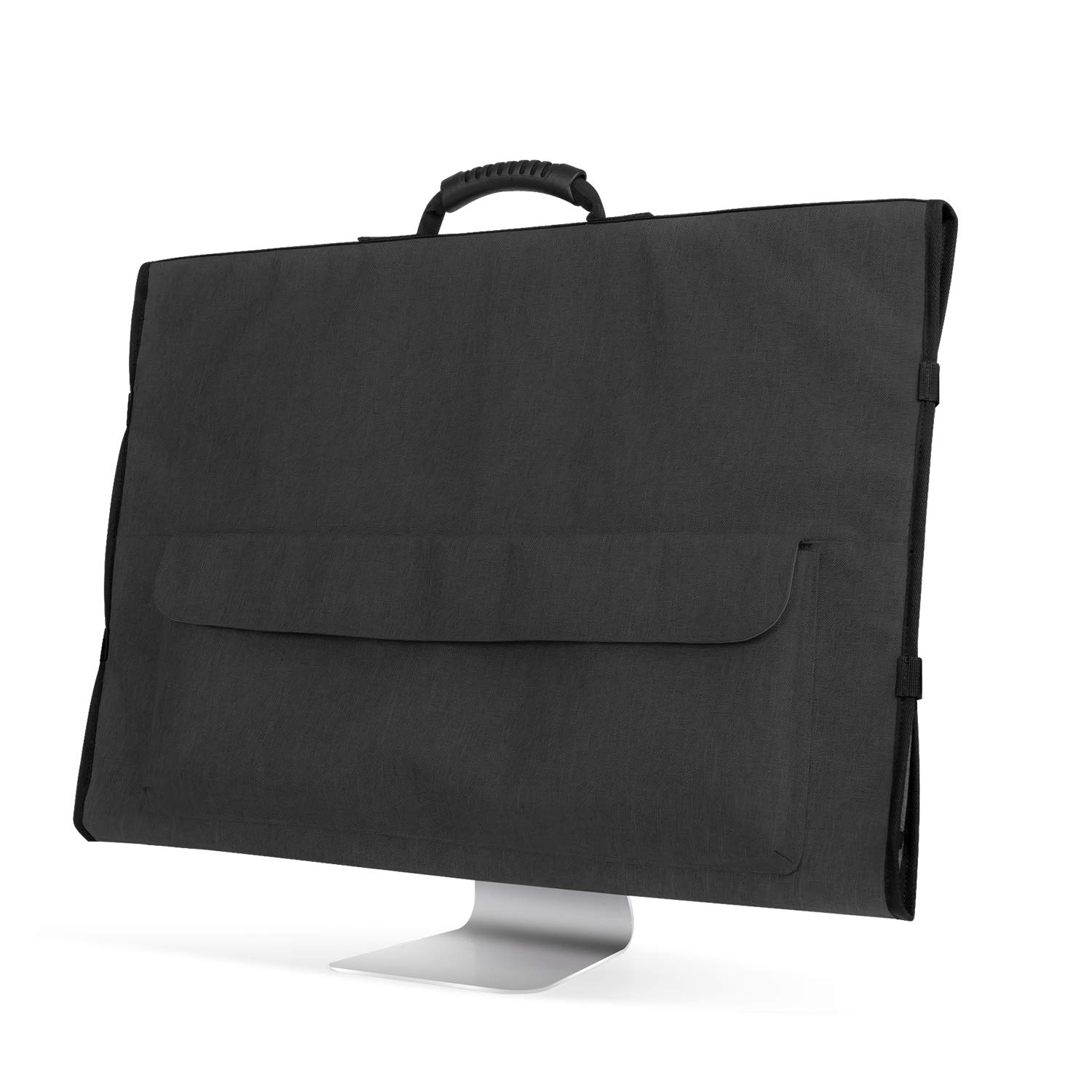CURMIO Tragetasche für Apple 27" iMac, Schutzhülle für Apple IMAC 27 Zoll Display, Reisetasche mit Gummigriff für 27" iMac Bildschirm und Zubehör, Patent Angemeldet, (NUR MIT Tasche), Schwarz