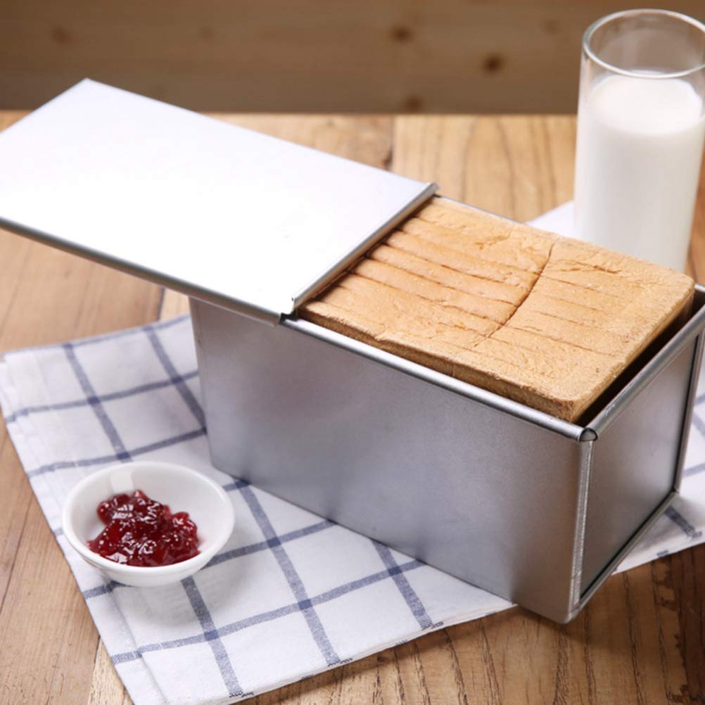 Ctwezoikmt Vierkante Brood Pan Met Deksel Toast Mold Brood Pan Pullman Brood Pan met Cover Non-Stick Mini Water Cube Toast Box